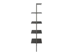 Estantería inclinada de 4 baldas negro 64x35x152,5 cm ES304588