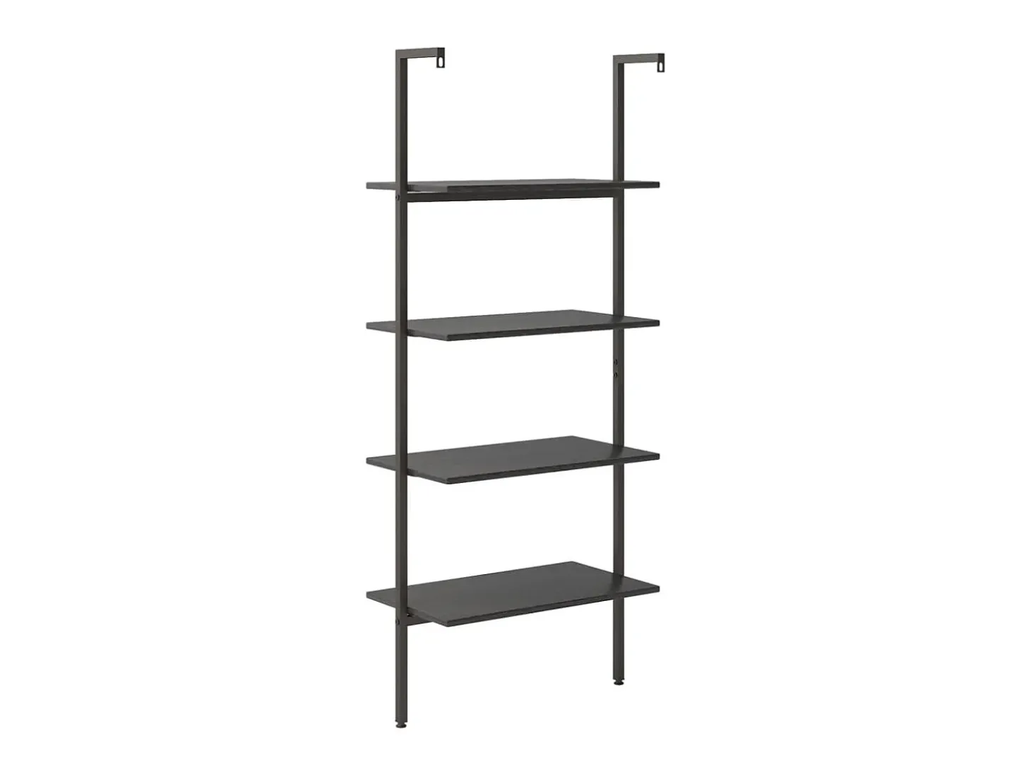 Estantería inclinada de 4 baldas negro 64x35x152,5 cm ES304588