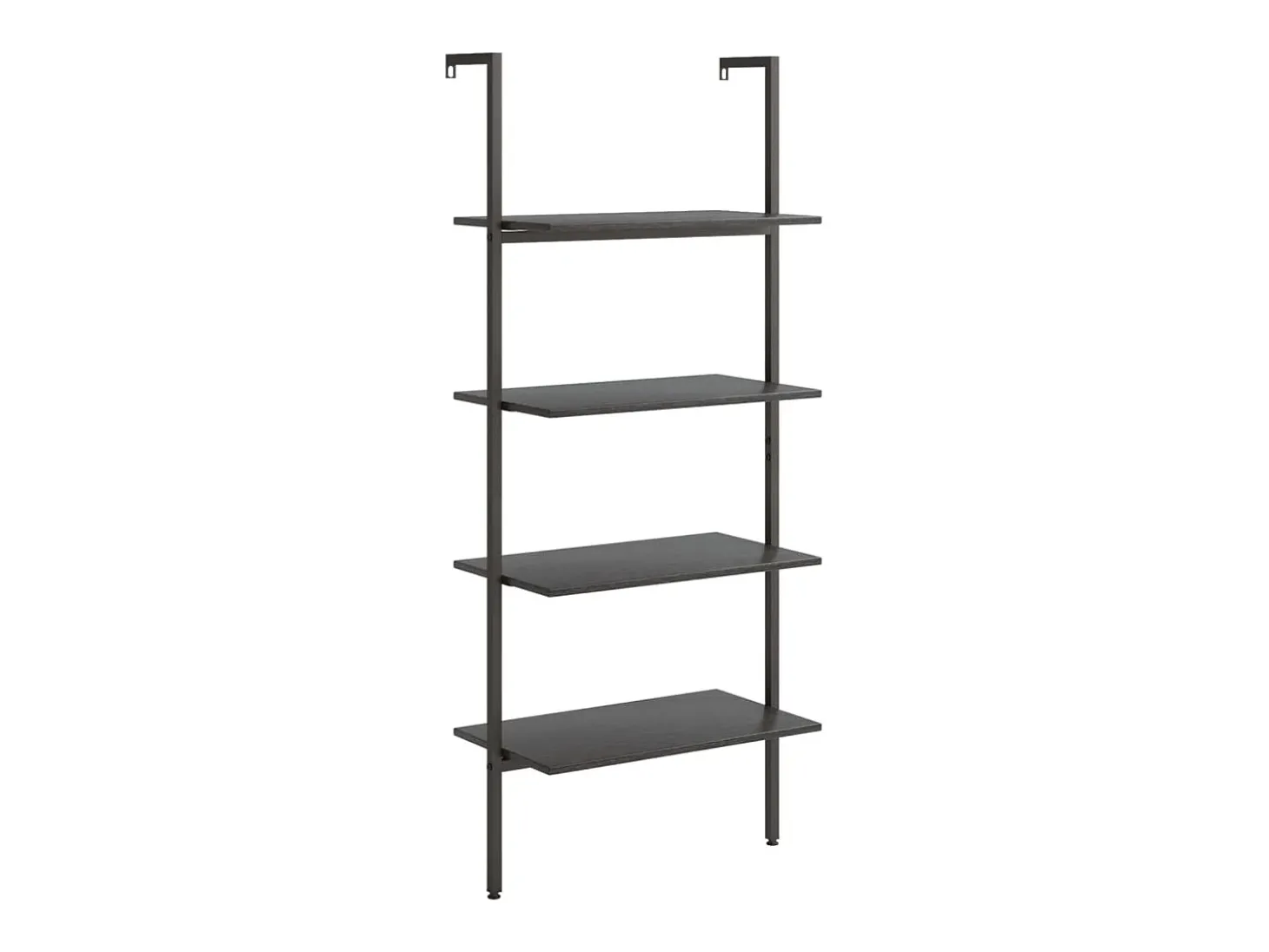 Estantería inclinada de 4 baldas negro 64x35x152,5 cm ES304588