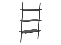Estantería inclinada de 3 baldas negro 64x34x116 cm ES925157