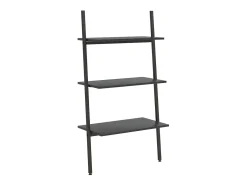 Estantería inclinada de 3 baldas negro 64x34x116 cm ES925157