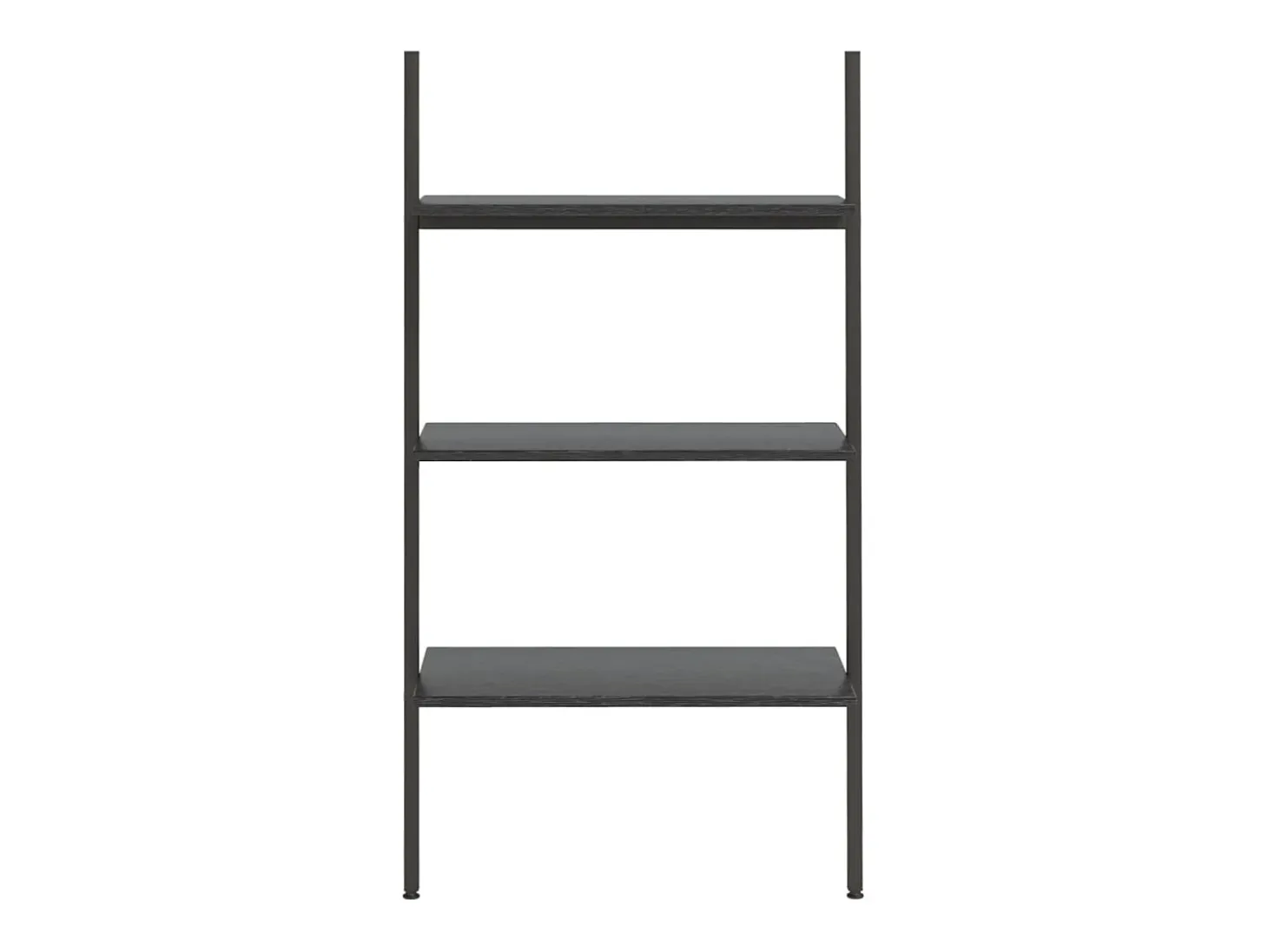 Estantería inclinada de 3 baldas negro 64x34x116 cm ES925157