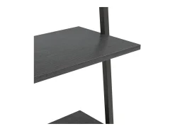 Estantería inclinada de 4 niveles negro 64x34x150,5 cm
