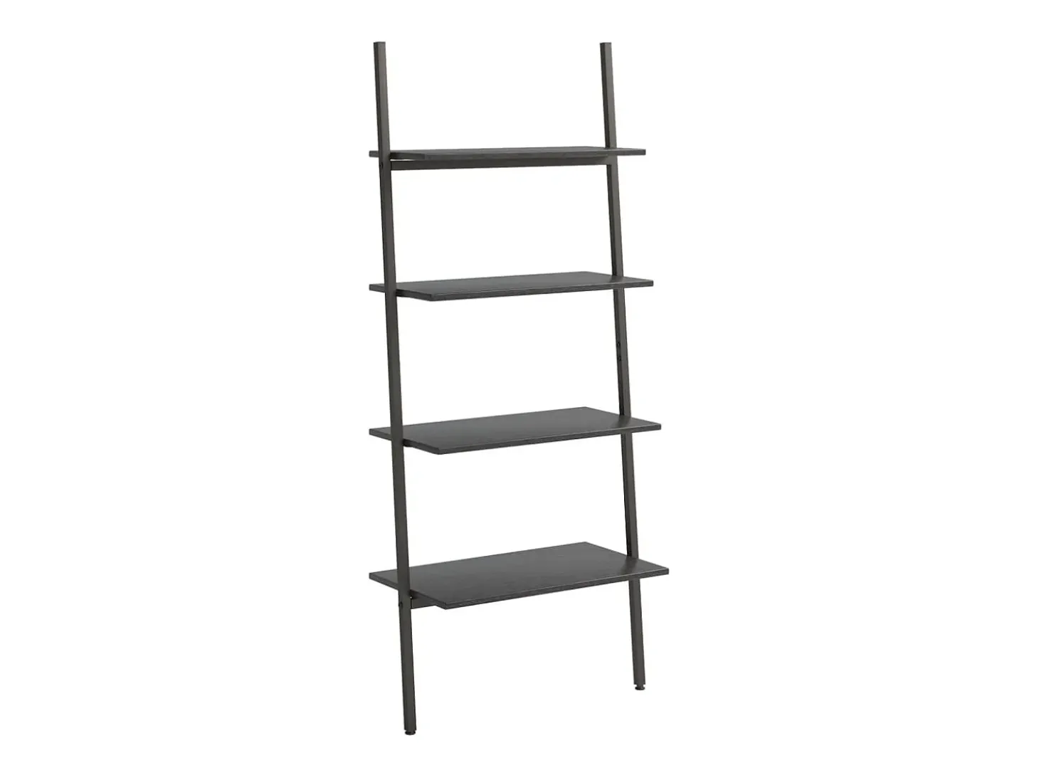 Estantería inclinada de 4 niveles negro 64x34x150,5 cm