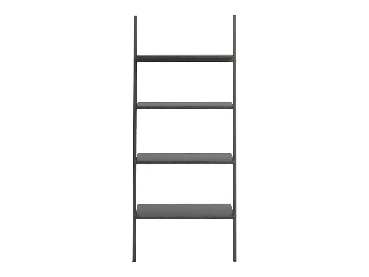 Estantería inclinada de 4 niveles negro 64x34x150,5 cm