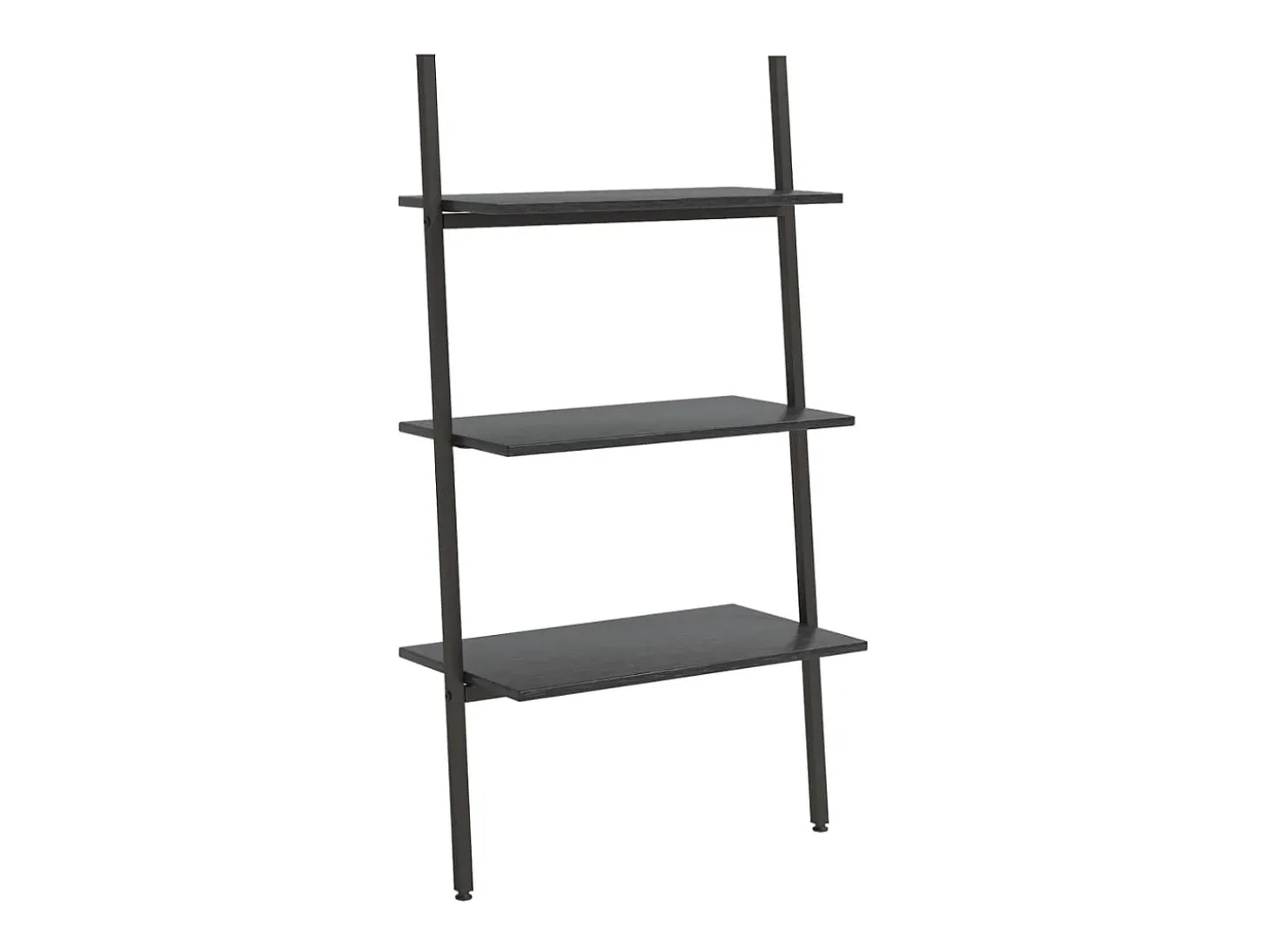 Estantería inclinada de 3 niveles negro 64x34x116 cm