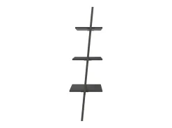 Estantería inclinada de 3 niveles negro 64x34x116 cm