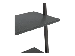 Estantería inclinada de 3 niveles negro 64x34x116 cm