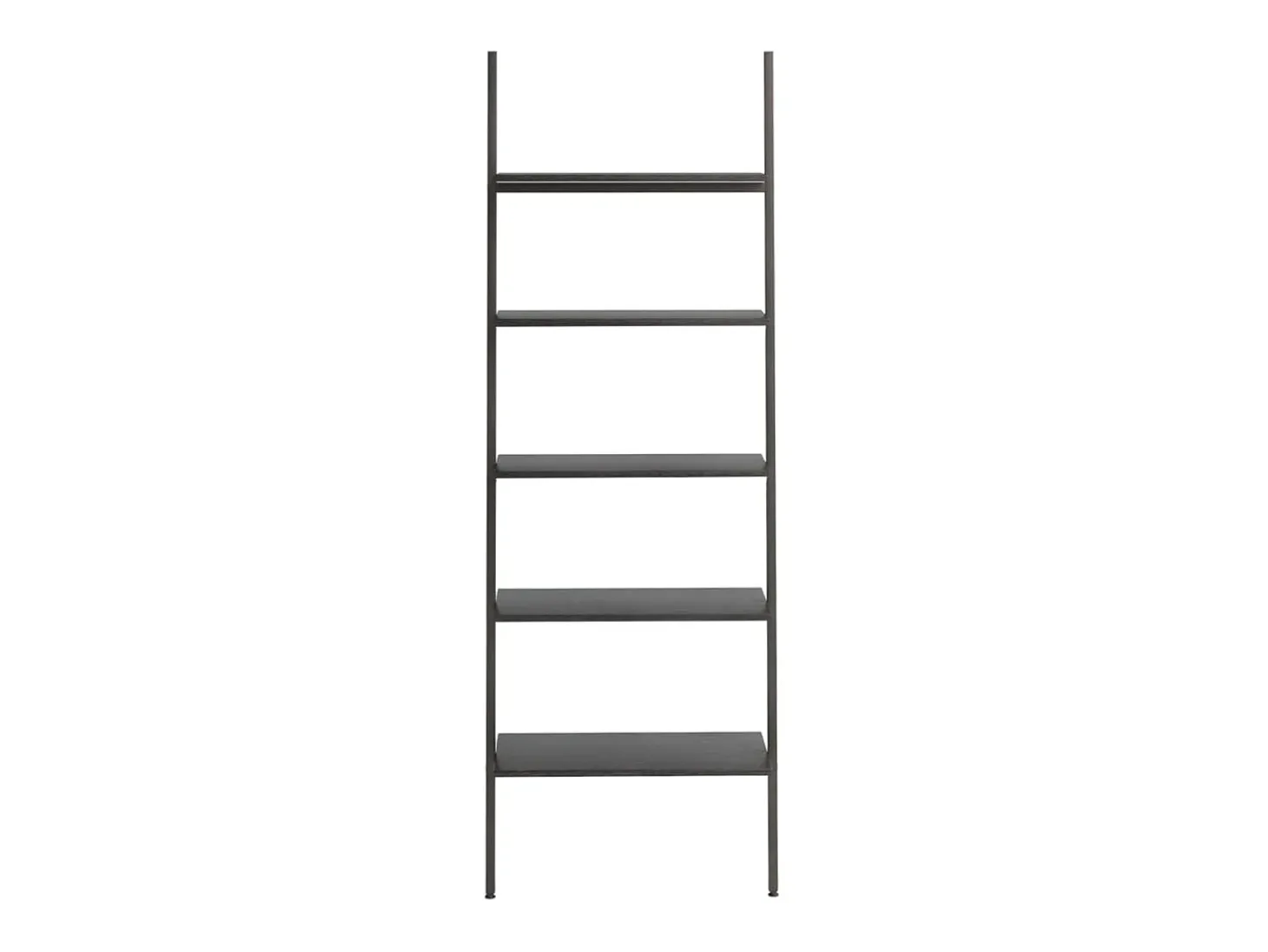 Estantería inclinada de 5 niveles negro 64x34x185,5 cm