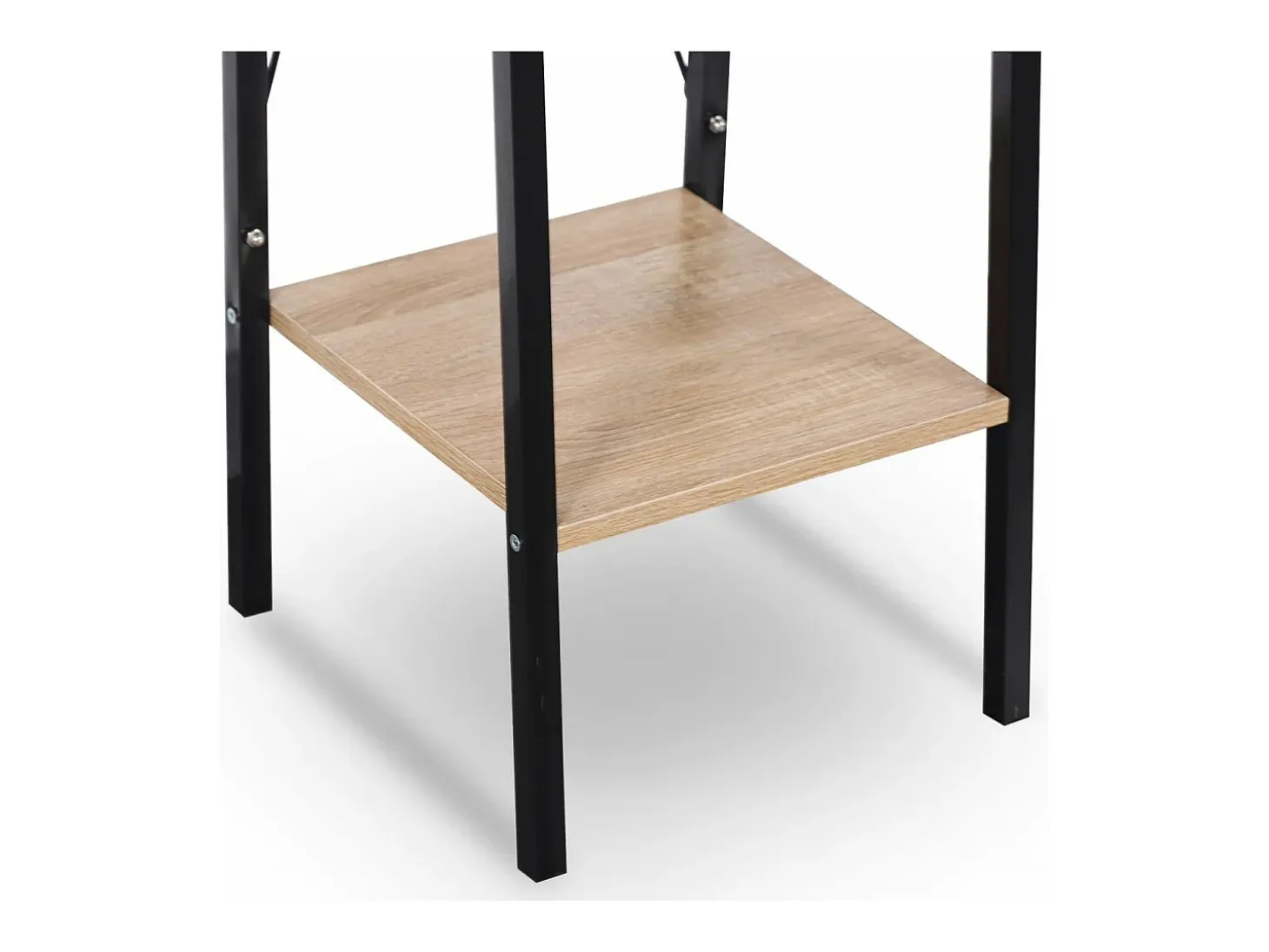 Estantería independiente de metal y madera con 4 baldas modelo marrón y negro 19_0000581