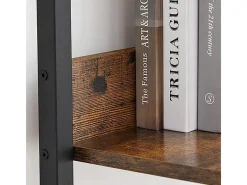 Estantería industrial de pie negra 5 estantes escalera para libros loft modern