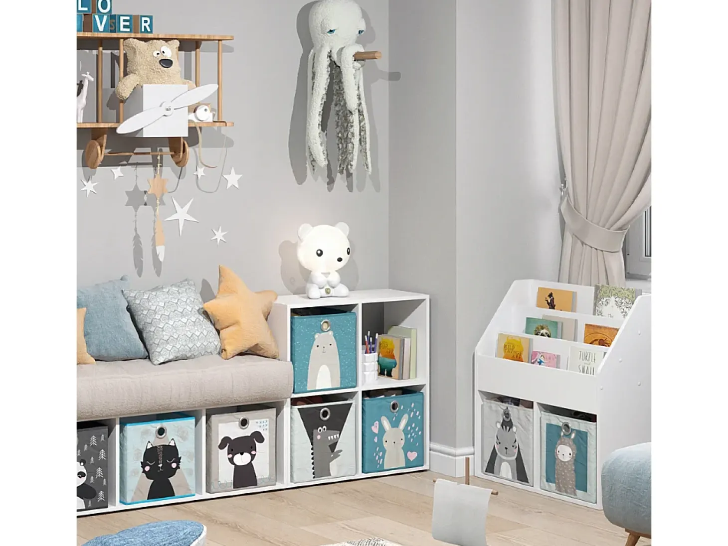 Estantería infantil blanco 72.6x29x72 tetra
