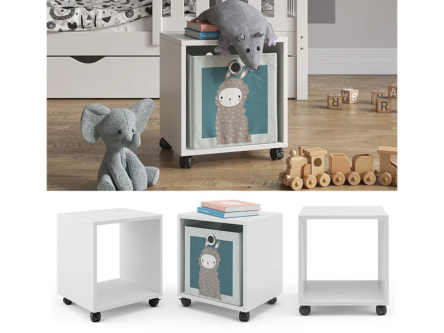 Estantería infantil blanco 36.8x30.8x42.4 luigi