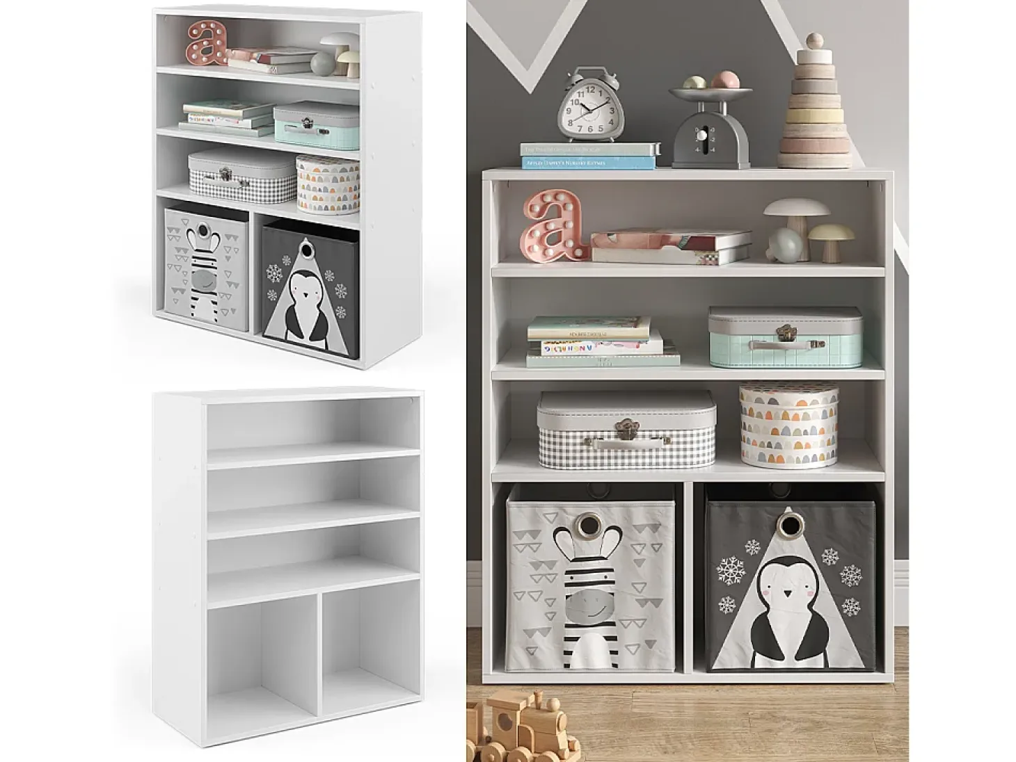 Estantería infantil blanco 72x30.6x90.2 luigi
