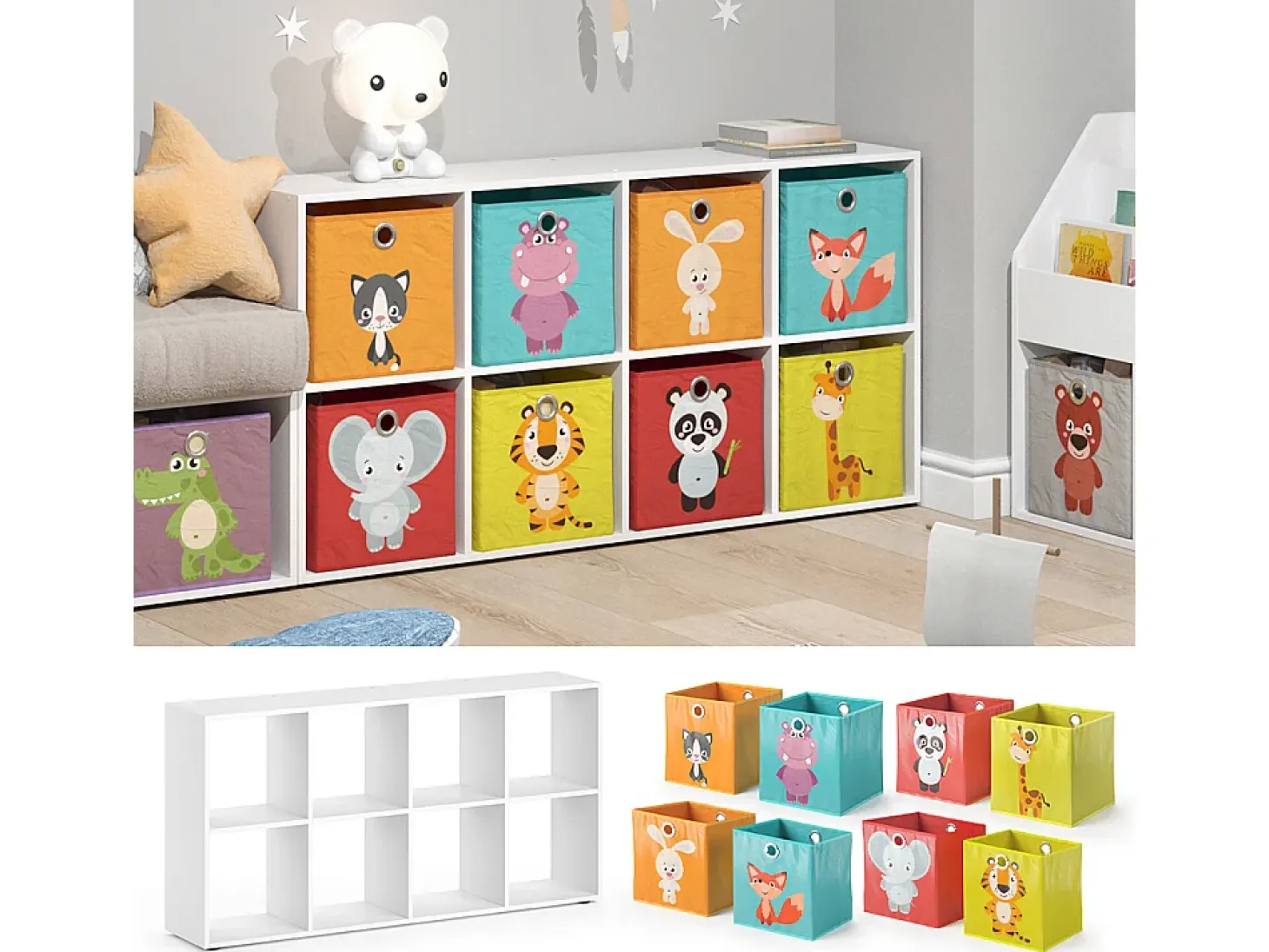 Estantería infantil blanco 143x29x72 scutum