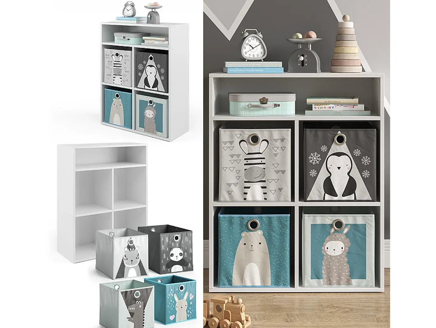 Estantería infantil blanco 72x30.6x90.2 luigi