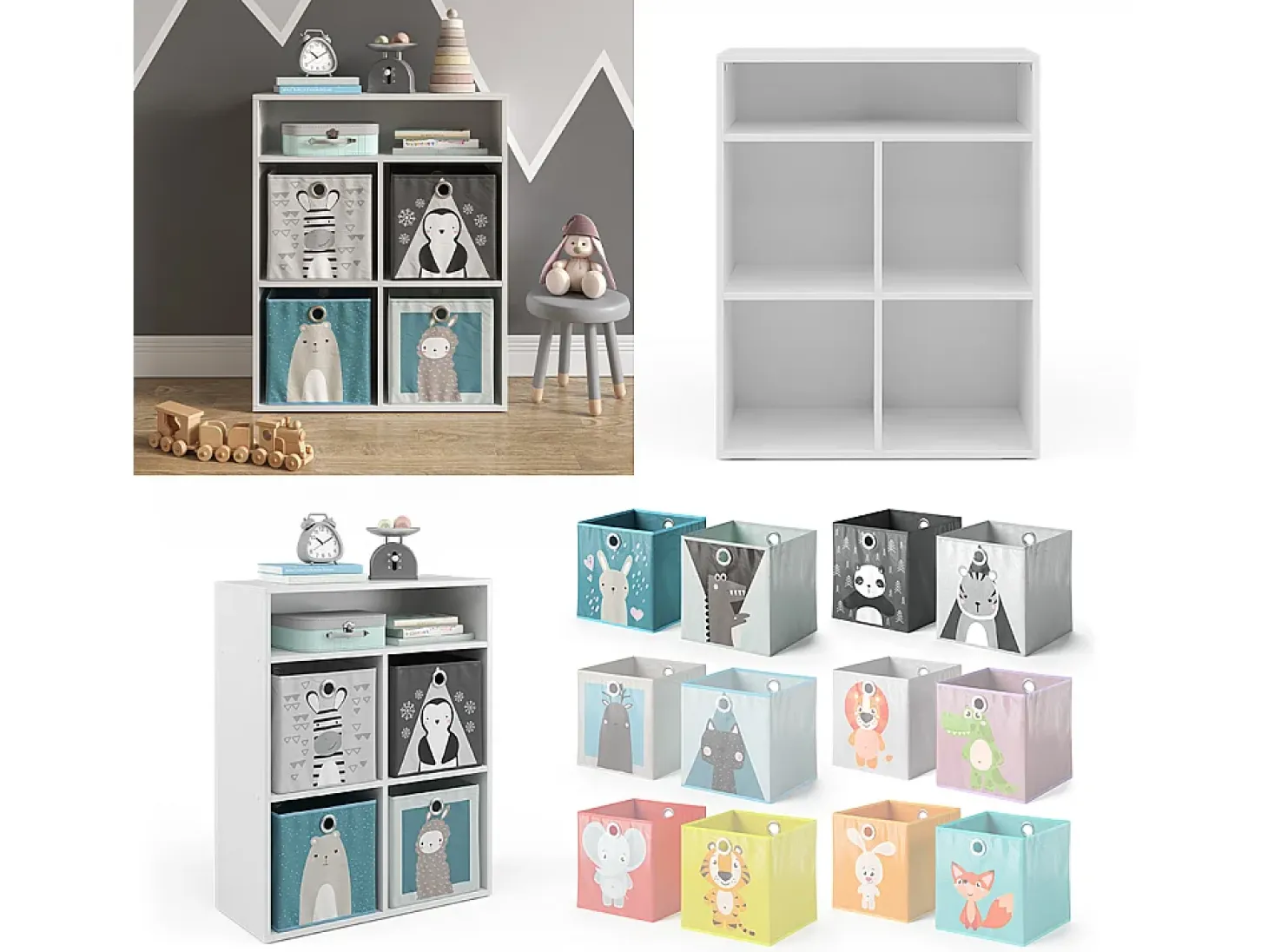 Estantería infantil blanco 72x30.6x90.2 luigi