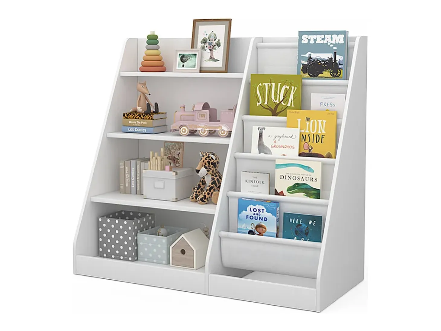 Estantería infantil blanco 90x40x80.5 conny