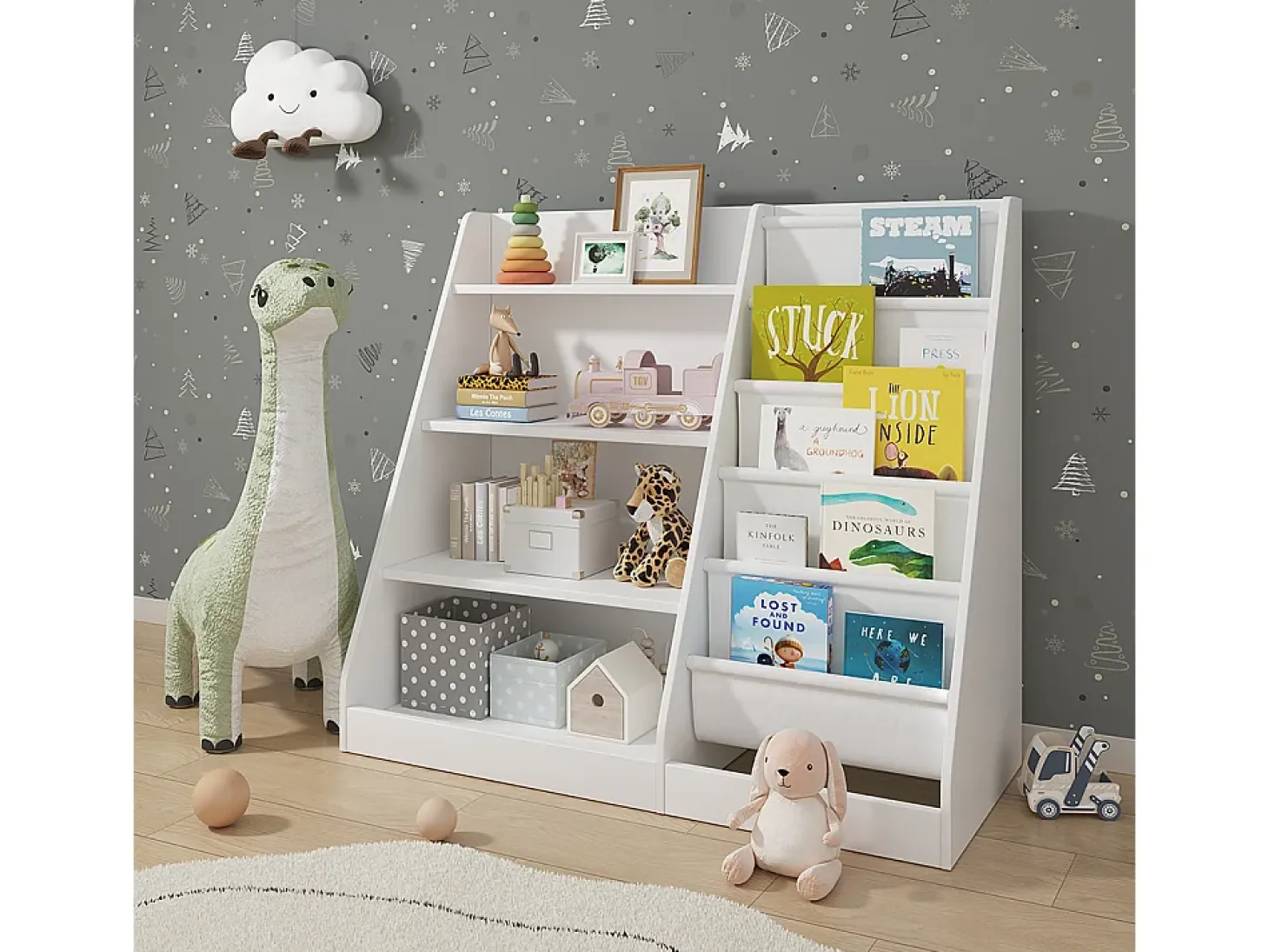 Estantería infantil blanco 90x40x80.5 conny