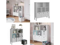 Estantería infantil blanco 103.6x32.6x113.4 ajaton
