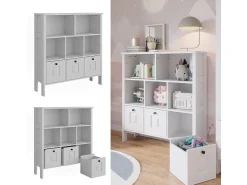 Estantería infantil blanco 103.6x32.6x113.4 ajaton
