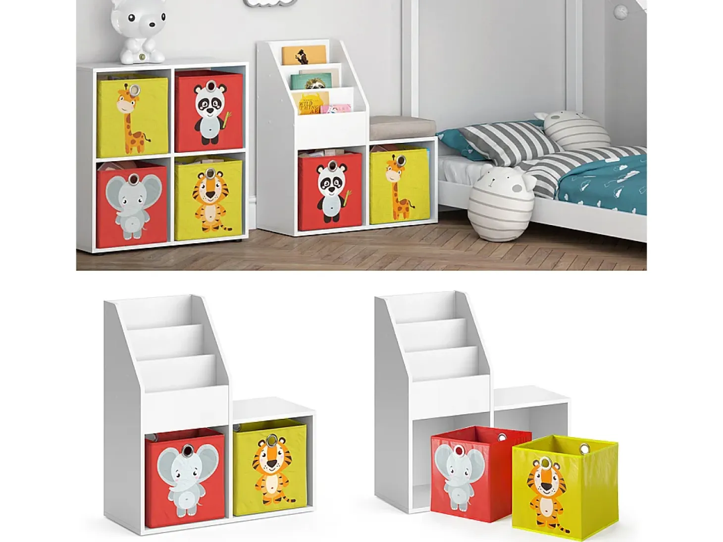 Estantería infantil blanco 30.9x72x79 luigi