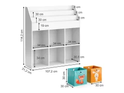 Estantería infantil blanco 107.2x31.2x114.2 luigi