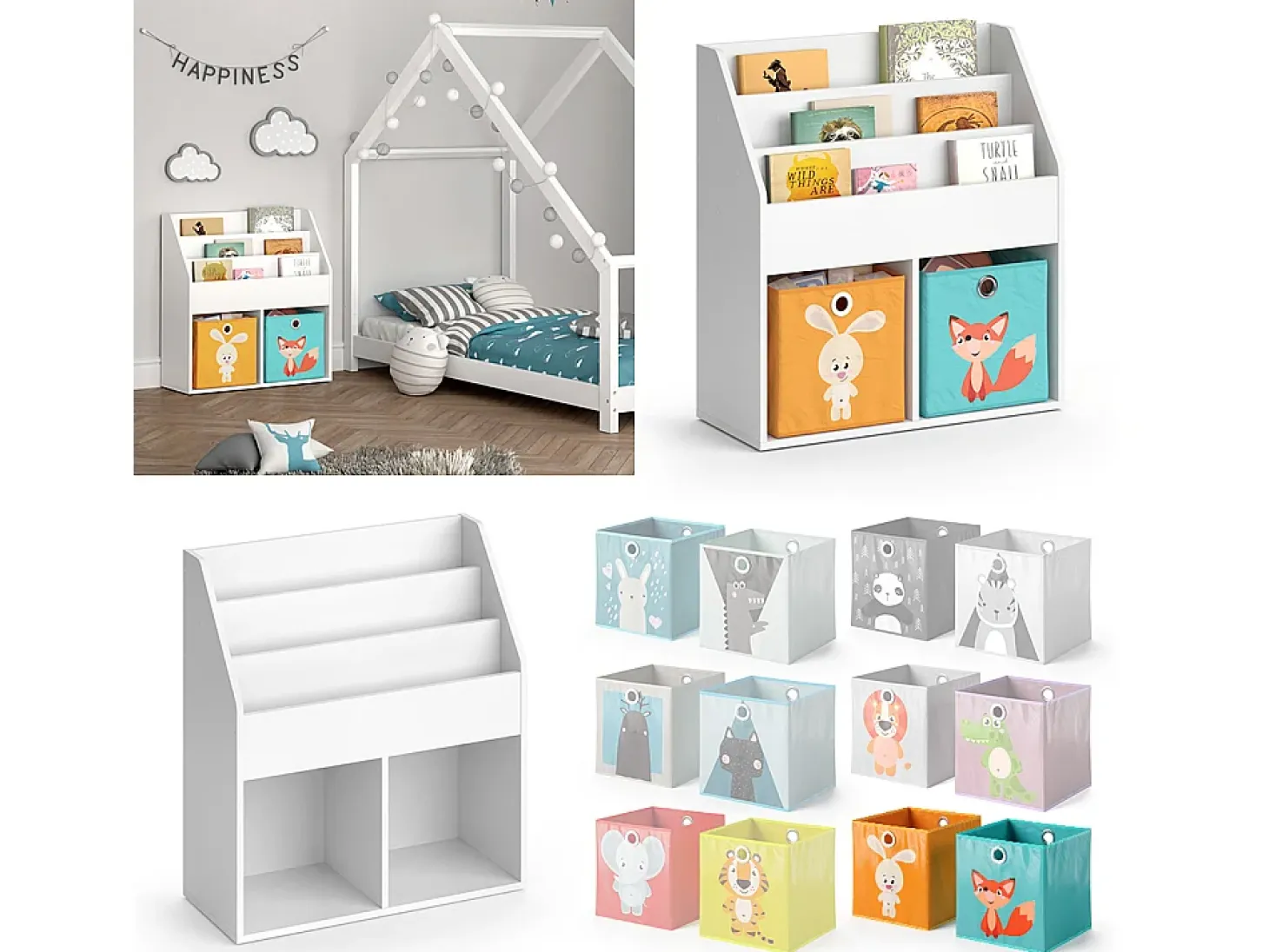 Estantería infantil blanco 72x30.7x79 luigi