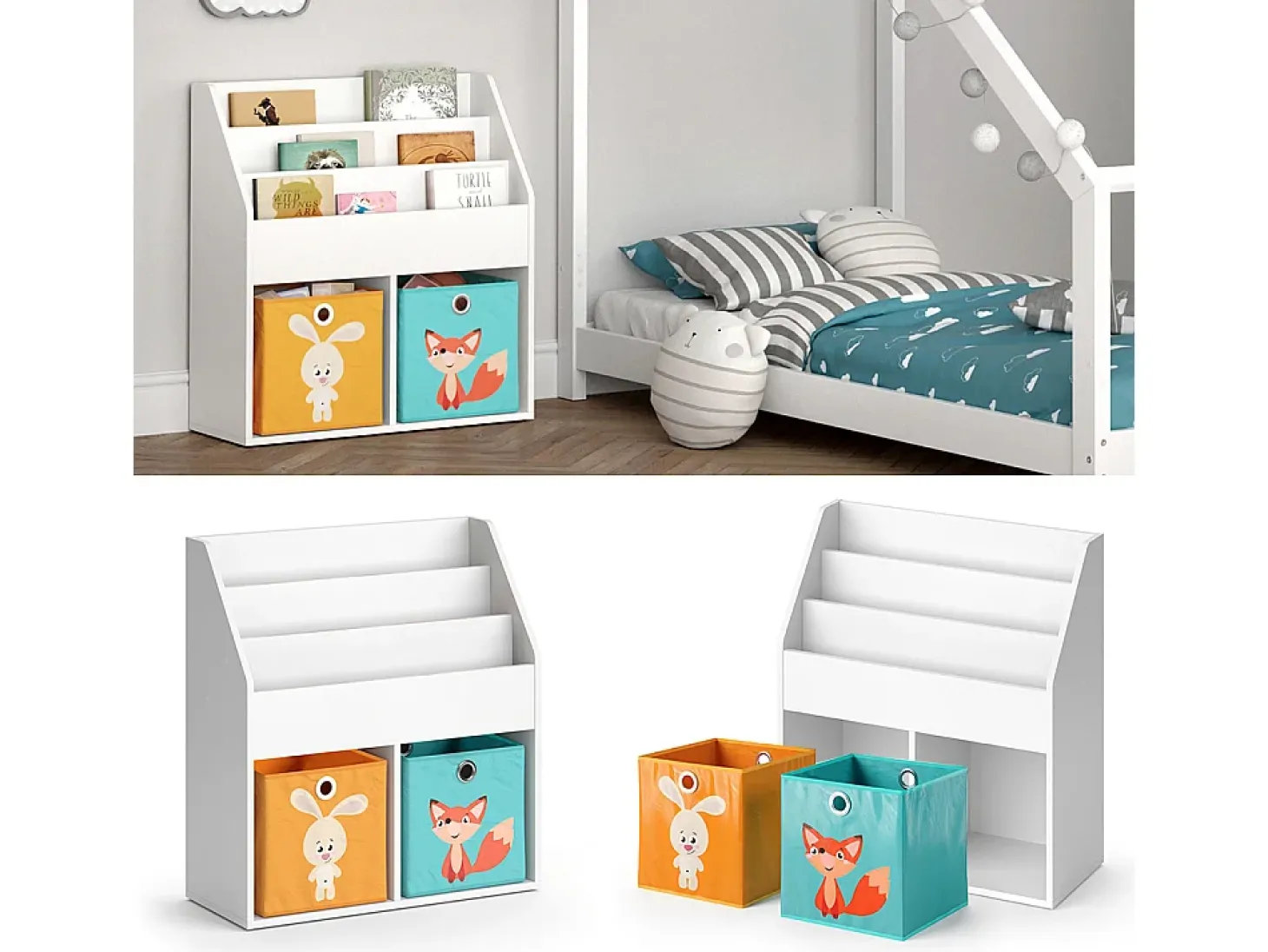 Estantería infantil blanco 72x30.7x79 luigi