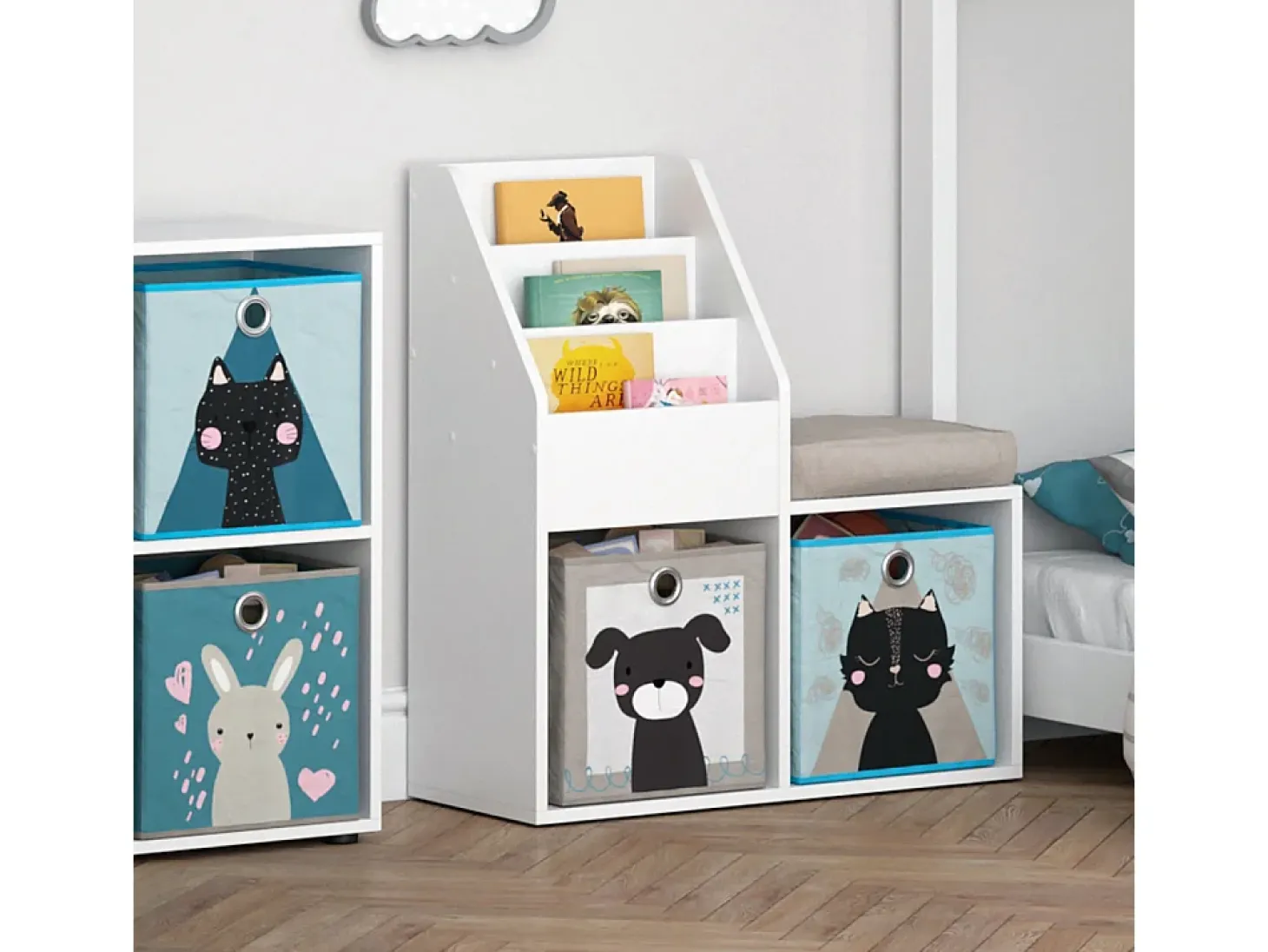 Estantería infantil blanco 30.9x72x79 luigi