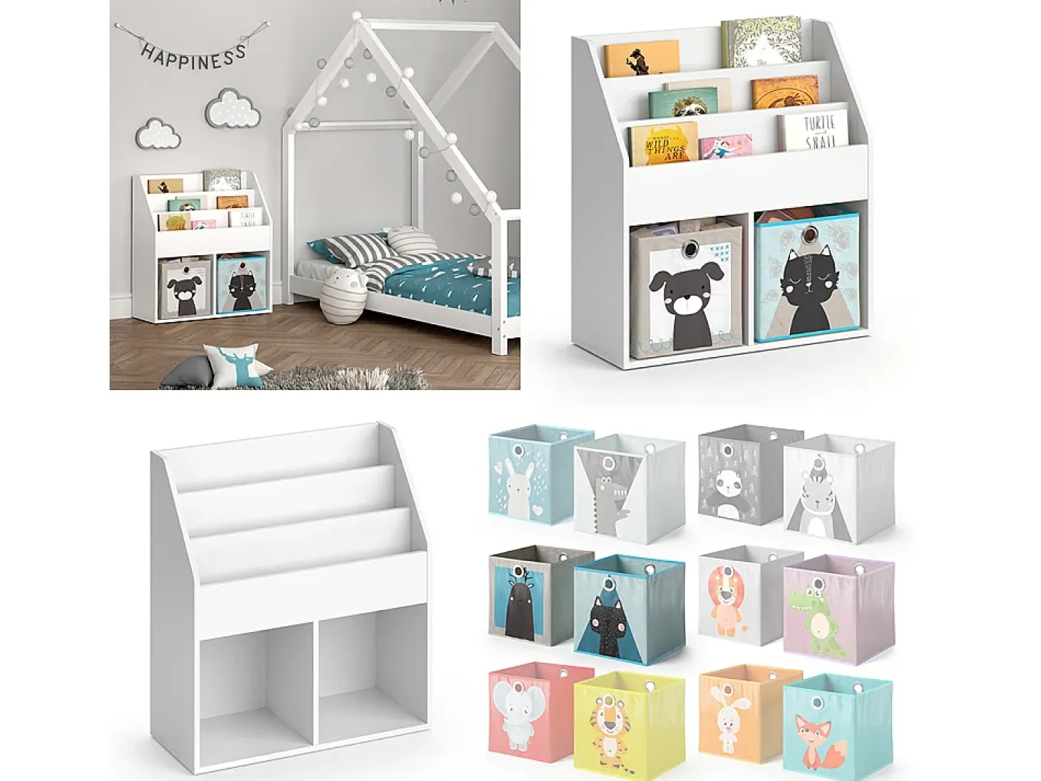 Estantería infantil blanco 72x30.7x79 luigi