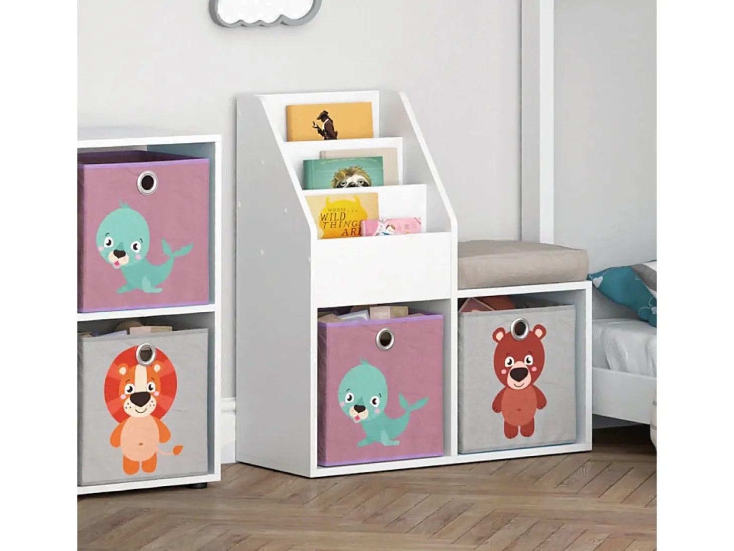 Estantería infantil blanco 30.9x72x79 luigi