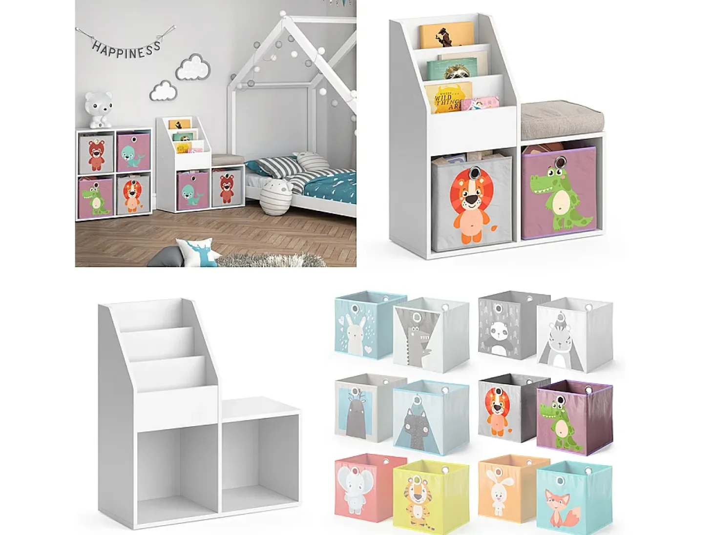 Estantería infantil blanco 30.9x72x79 luigi