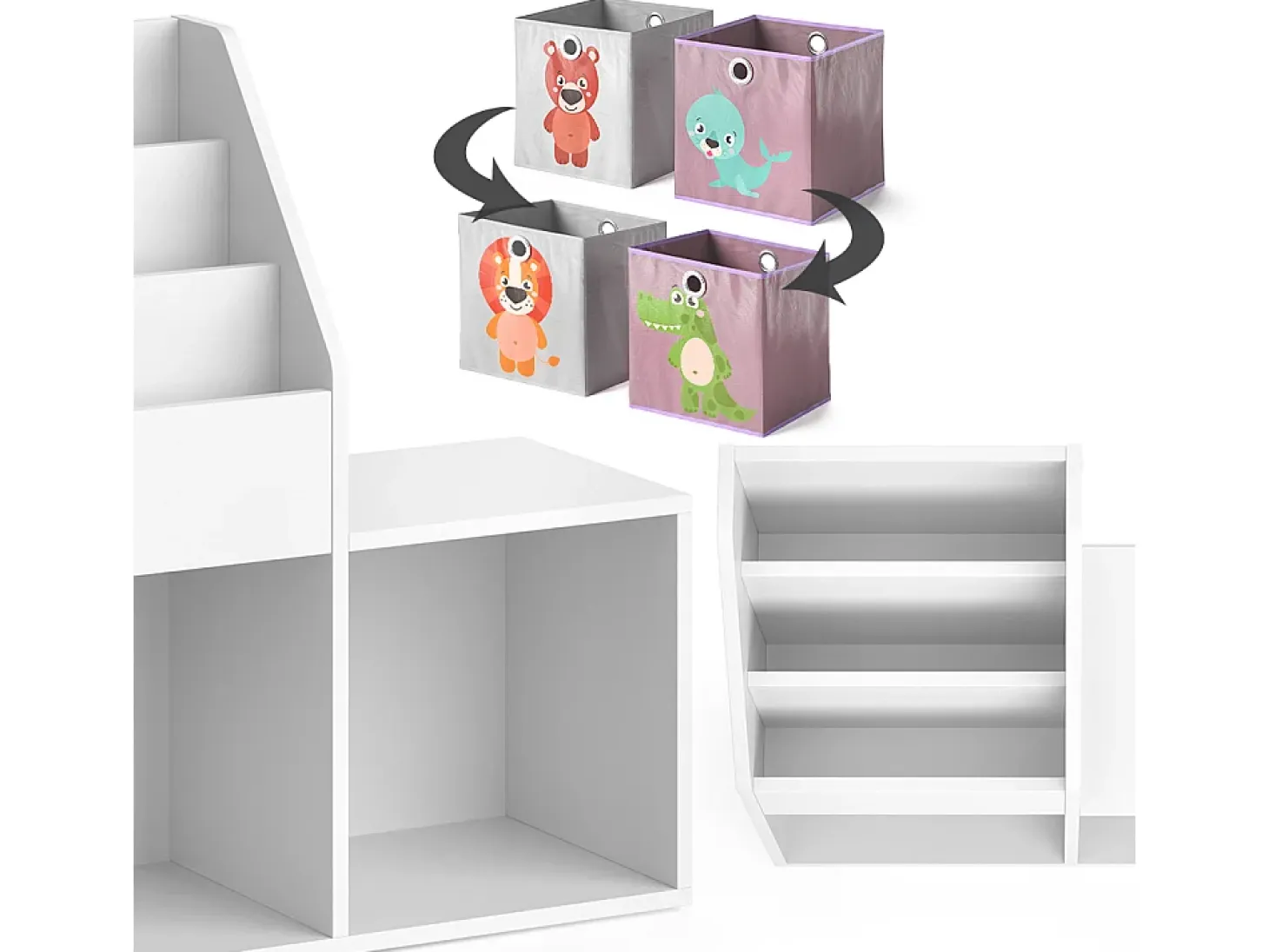 Estantería infantil blanco 30.9x72x79 luigi