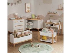 Estantería infantil blanco/artesano 98.4x32.6x113.4 malia