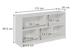 Estantería infantil blanco 112x30x60.5 conny