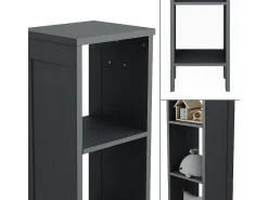 Estantería infantil gris 35.2x30.6x159.5 ajaton