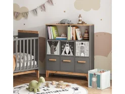 Estantería infantil gris/artisan 98.4x32.6x113.4 malia