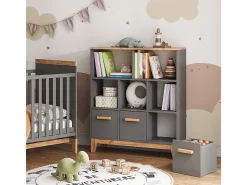 Estantería infantil gris/artisan 98.4x32.6x113.4 malia