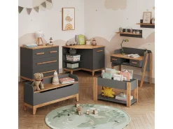 Estantería infantil gris/artisan 35.2x30x159.5 malia