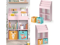 Estantería infantil rosa 72x31.2x114.2 luigi