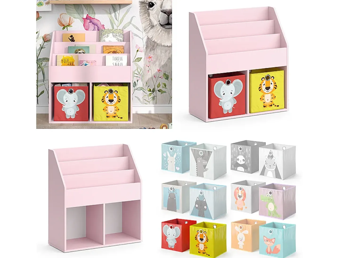 Estantería infantil rosa 72x30.7x79 luigi