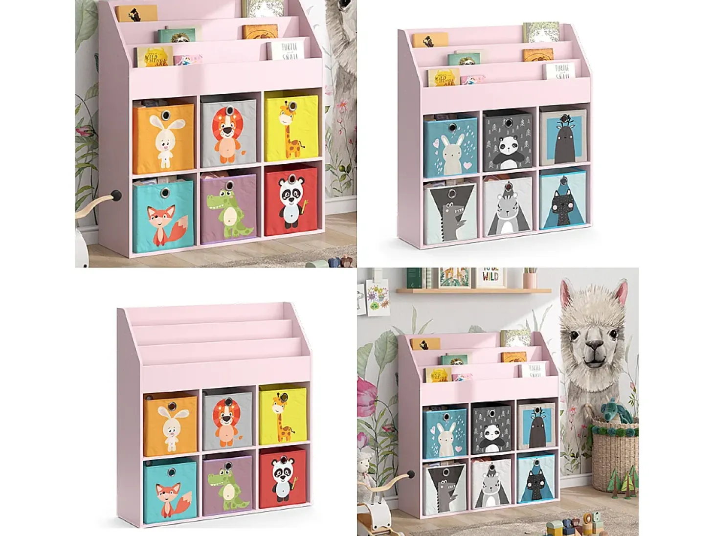 Estantería infantil rosa 107.2x31.2x114.2 luigi