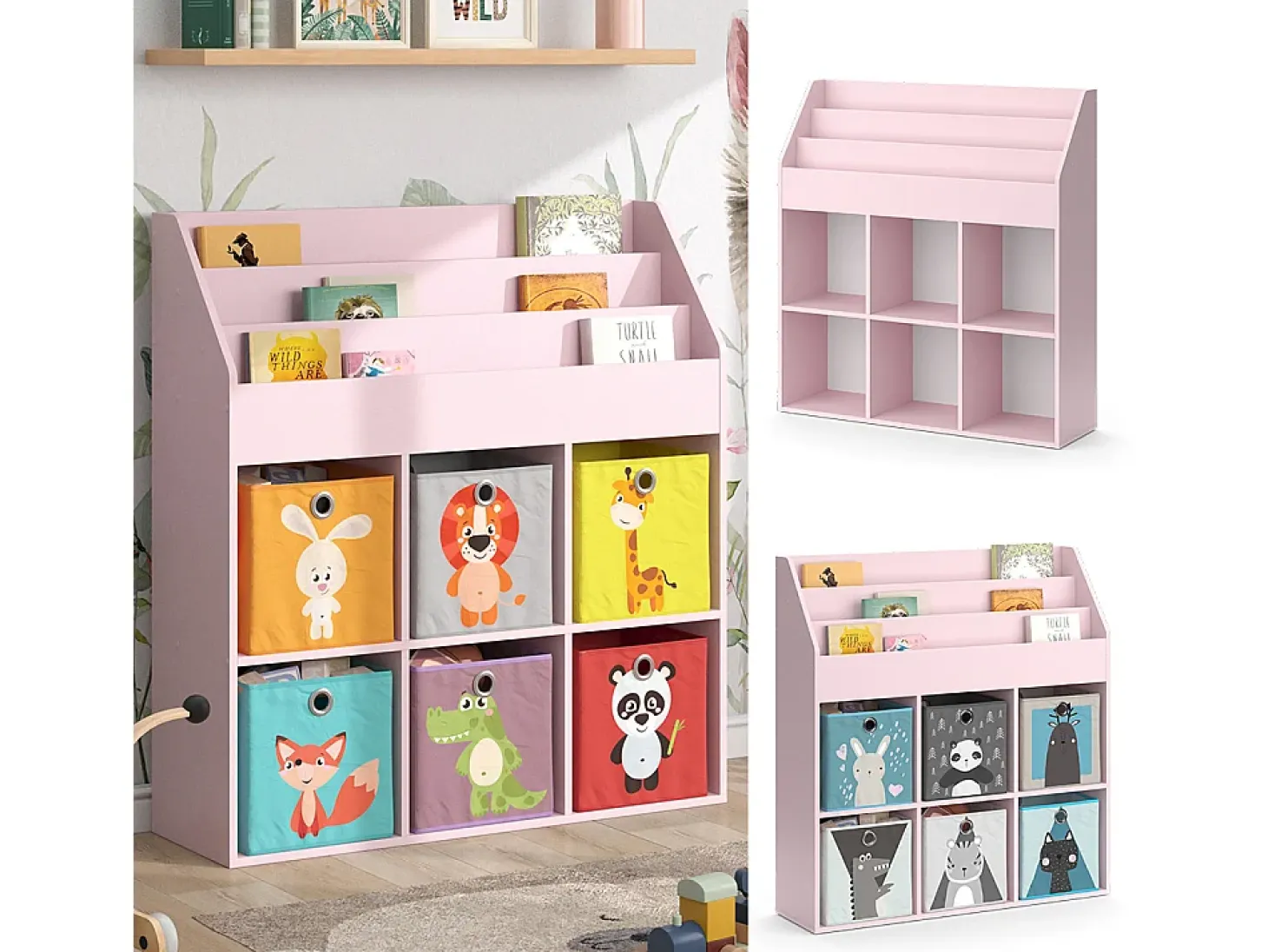 Estantería infantil rosa 107.2x31.2x114.2 luigi