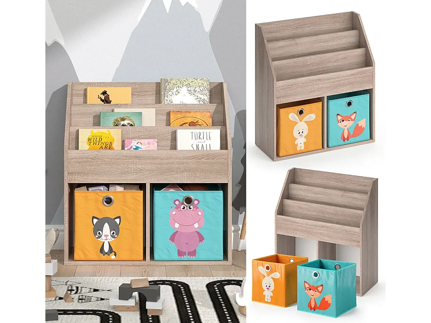 Estantería infantil sonoma 72x30.7x79 luigi