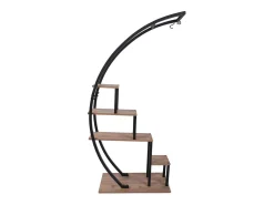 Estantería Kailua 1289, Abierta sin pared trasera, Metal|Aglomerado laminado, 180x75x35cm