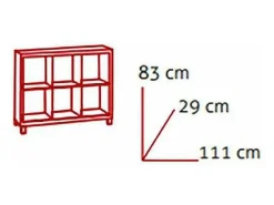 Estantería kubox 3x2 acabado maple, 83 cm(alto)111 cm(ancho)29 cm(fondo)