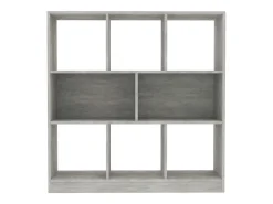Estantería librería contrachapada gris hormigón 97,5x29,5x100cm