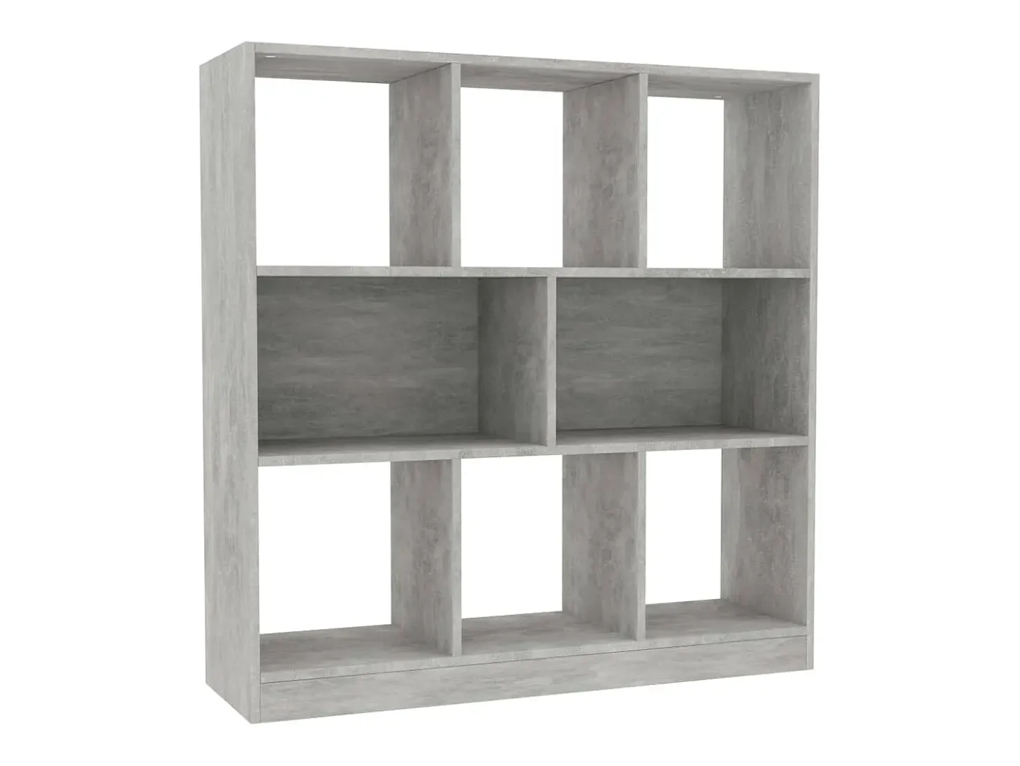 Estantería librería contrachapada gris hormigón 97,5x29,5x100cm
