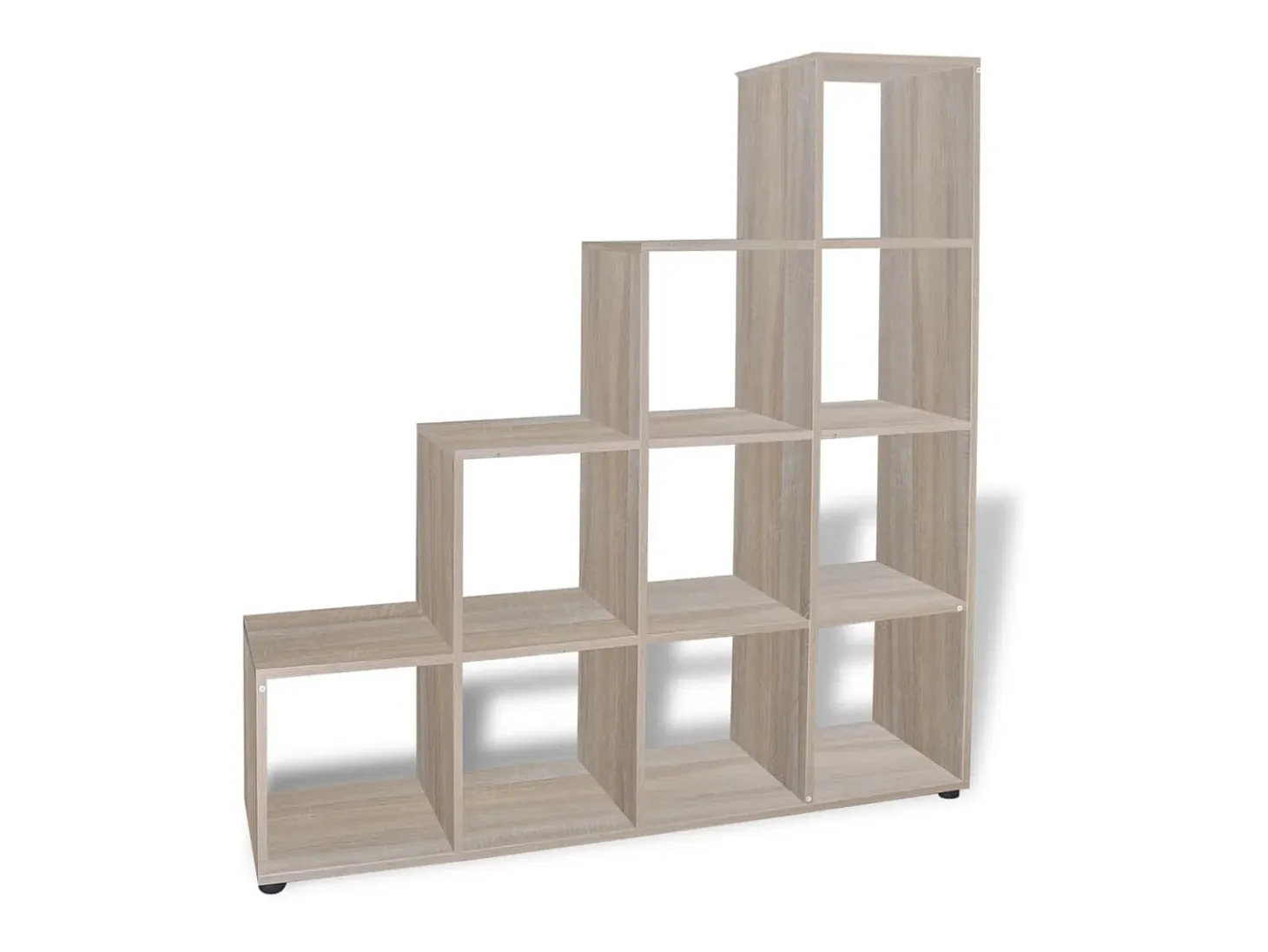Estantería librería en forma de escalera 142 cm color roble